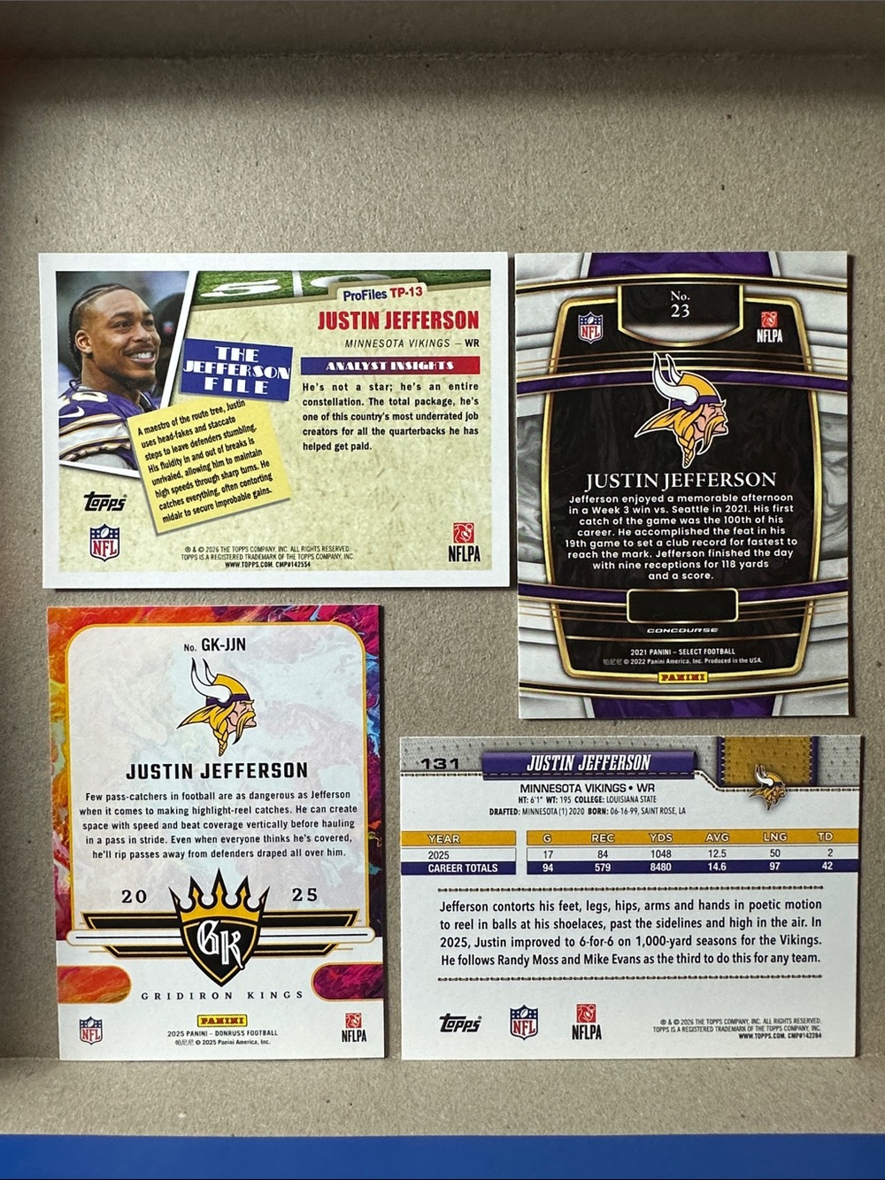 Justin Jefferson Vikings lot of 19 +Jordan Addison Rookie/Kyler Murray/Hockenson - Picture 3 of 11